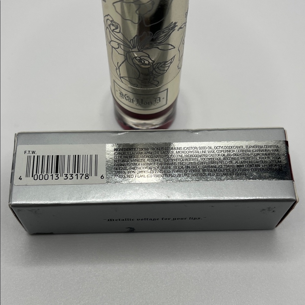 Kat Von D Foiled Love Lipstick Color “FTW” NIB - Picture 7 of 12